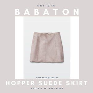 Aritzia Babaton Hopper Skirt VEGAN Suede